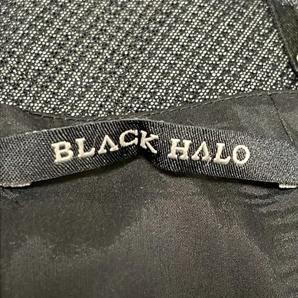 Black Halo Women’s Top Strapless Black/Metallic Embelishments Size 4 - Picture 9 of 11